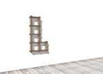 Modulo a L corta per libreria componibile a muro 'Sea L Small'