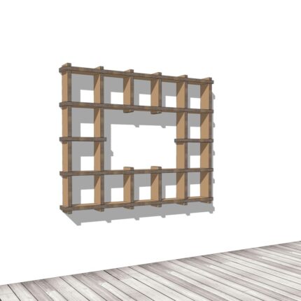 Modulo a Q per libreria modulare in cartone 'Sea Q'