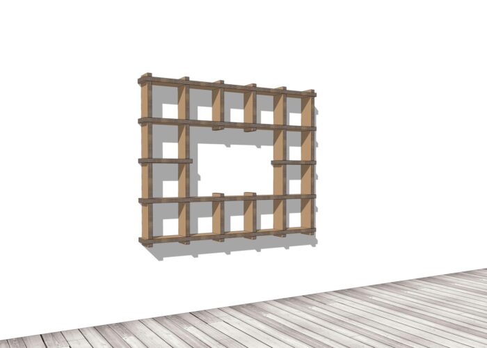 Modulo a Q per libreria modulare in cartone 'Sea Q'