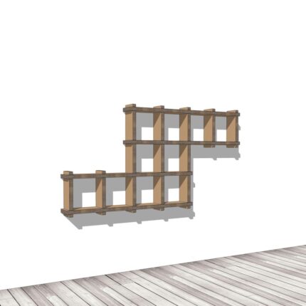 Modulo grande per libreria a muro in cartone modulare 'Sea S Maxi'