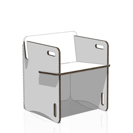 Home Stagin in cartone - Sedia ufficio alto in cartone della linea home staging per allestimenti temporanei