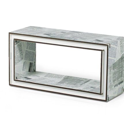 Cubo espositore bifacciale ecologico in cartone 'Granati C'