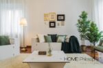 Allestimento in cartone per home staging - Zona soggiorno