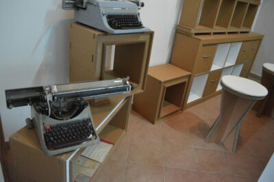 allestimento in cartone per musei