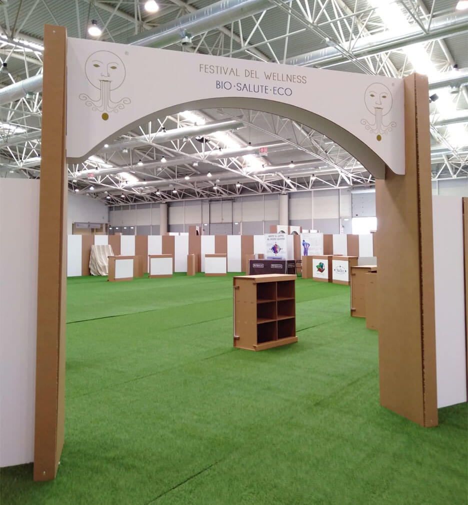 Allestimento in cartone per eventi