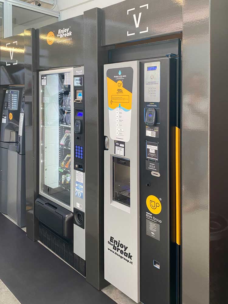 allestimento distributore automatico
