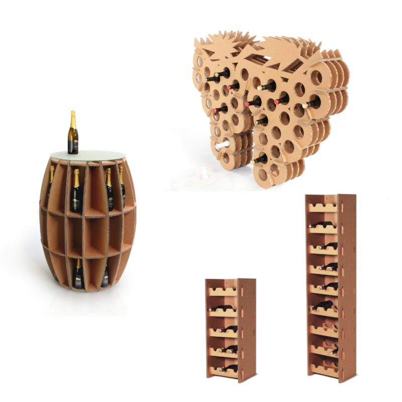 Portabottiglie in cartone per negozi