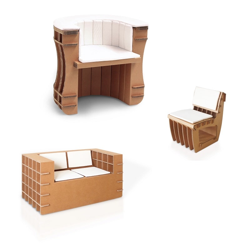 Sedute da negozio in cartone