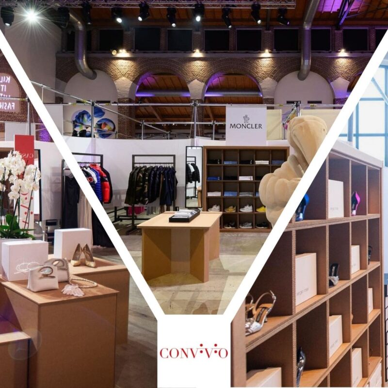 Allestimento in cartone Convivio Milano