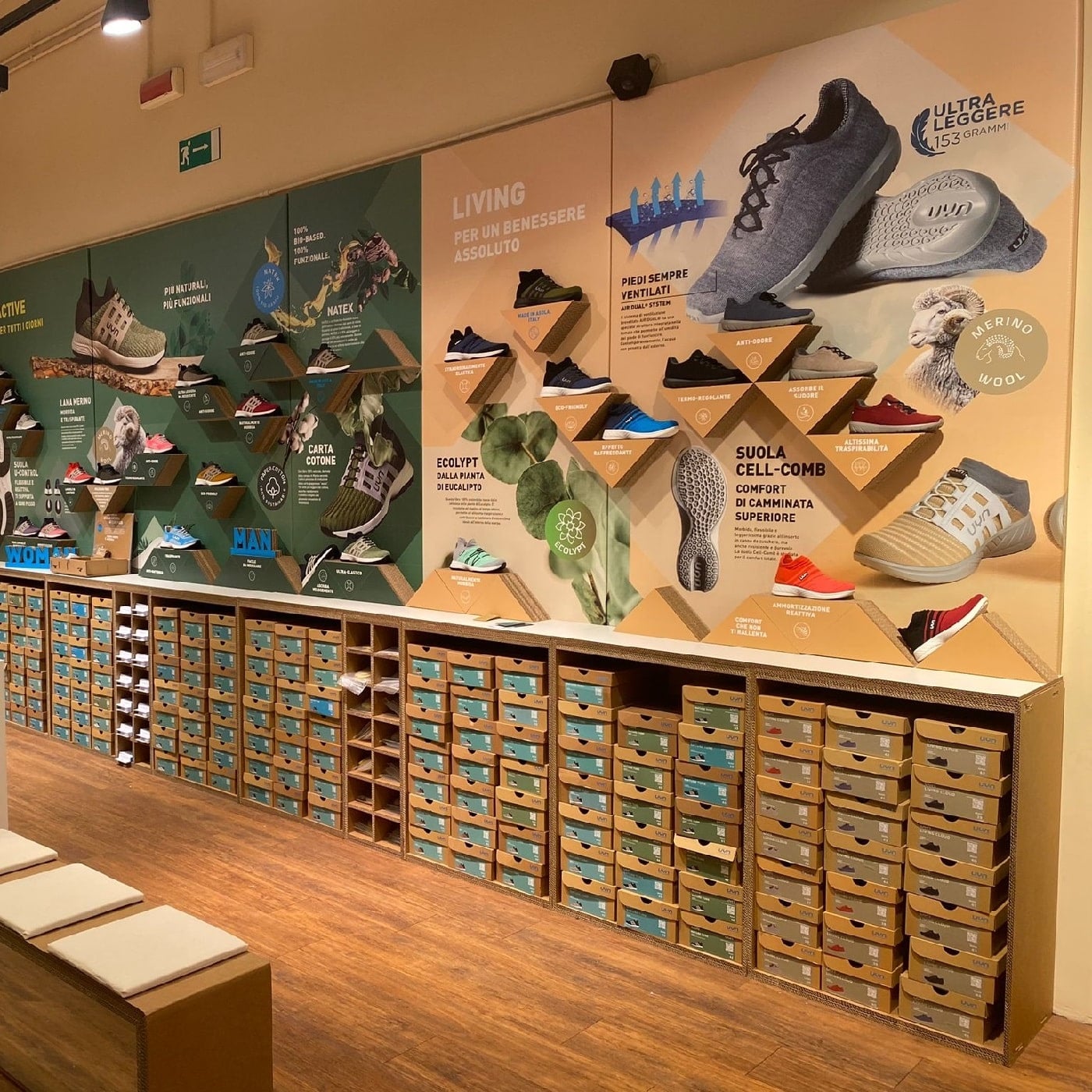 Arredo in cartone per UYN