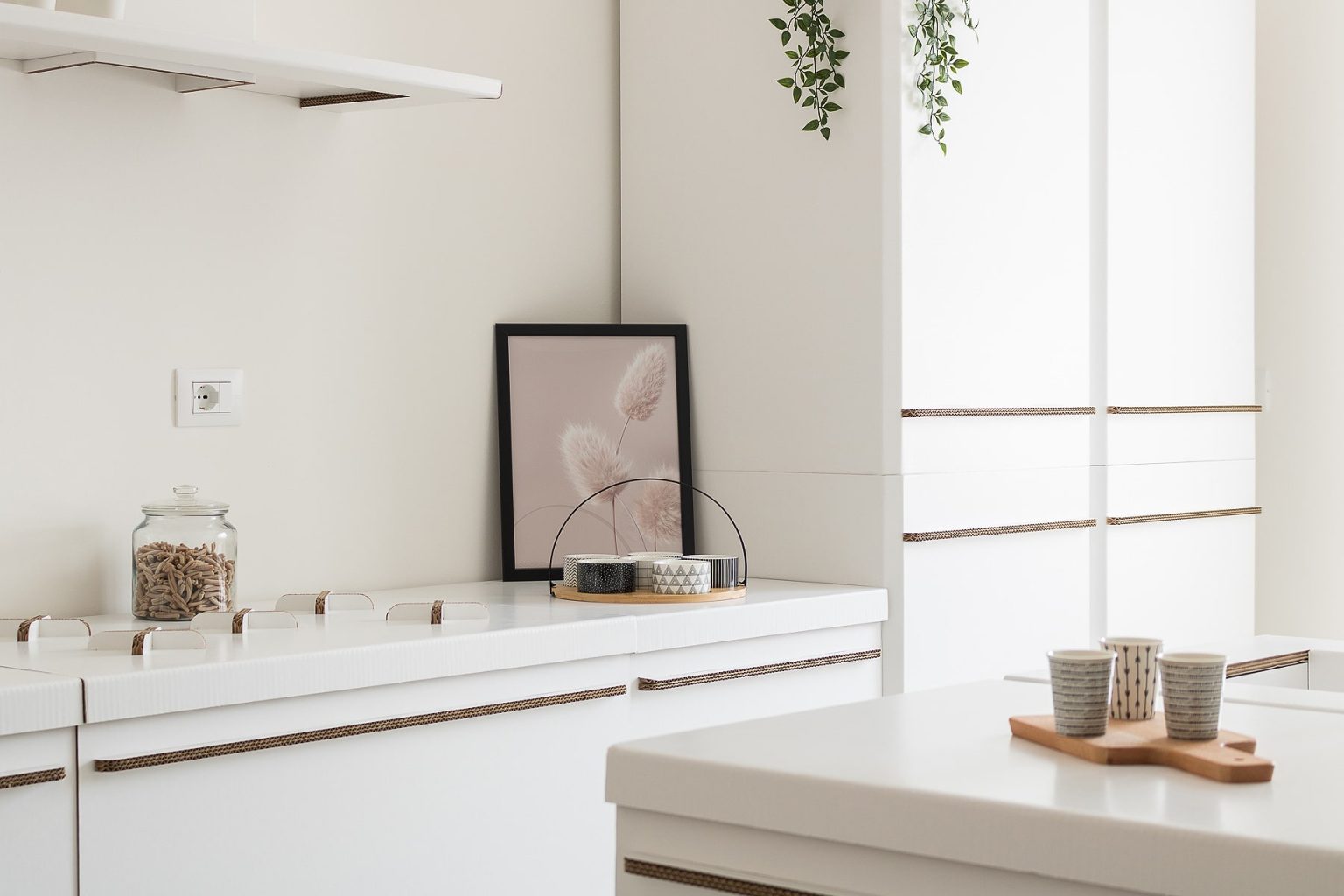 cucina ecologica in cartone dimostrativa