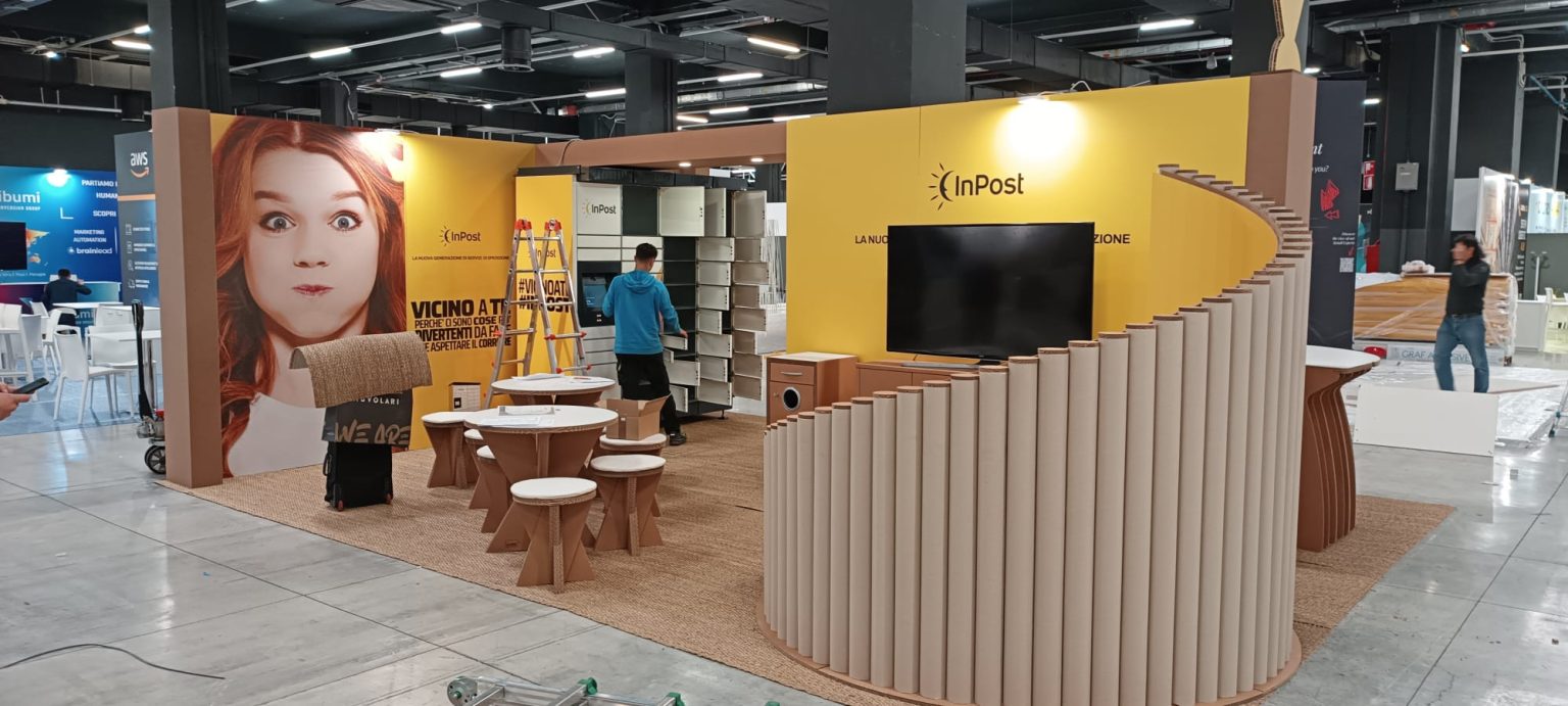 Stand in cartone ecologico per fiera