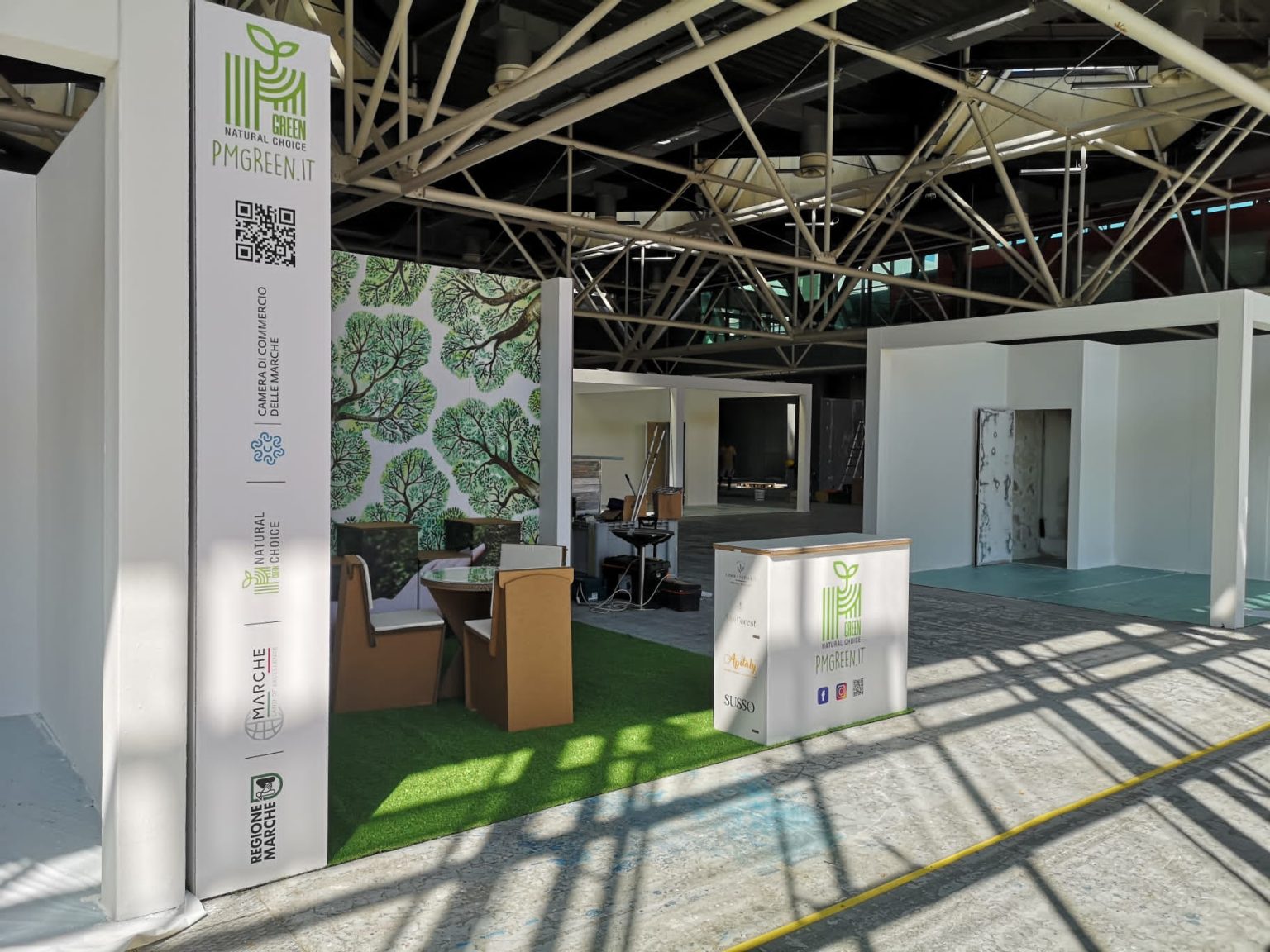 Allestimento ecosostenibile per fiera
