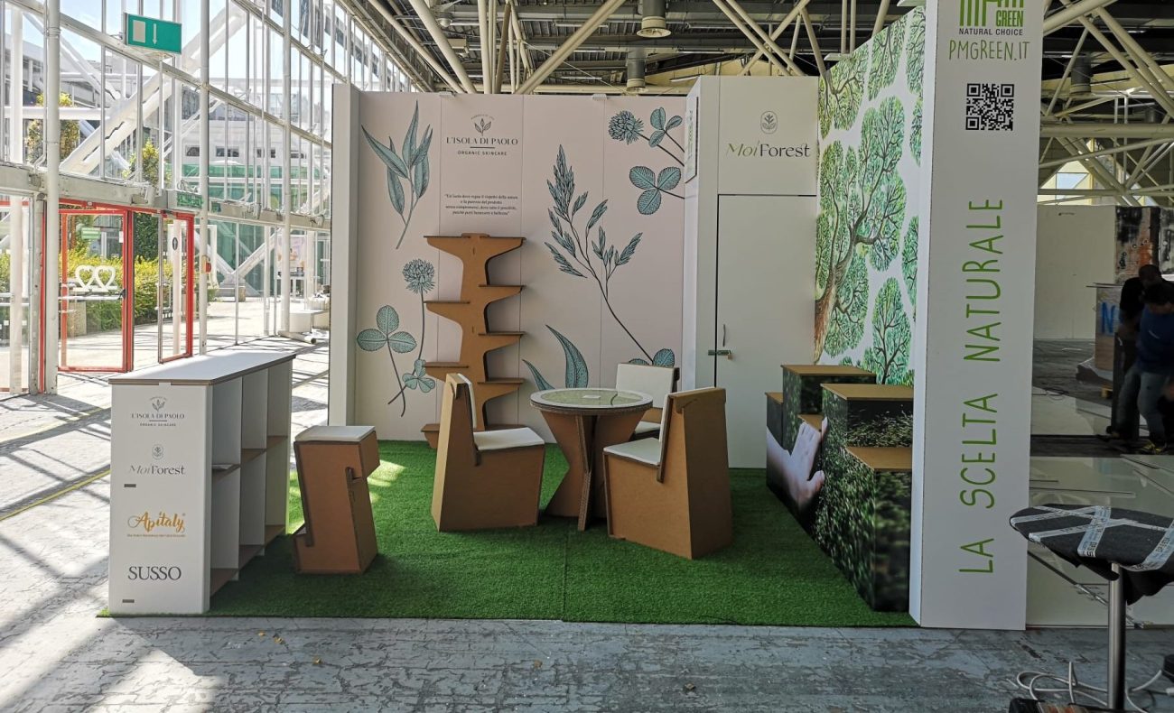 stand in cartone alveolare per fiere