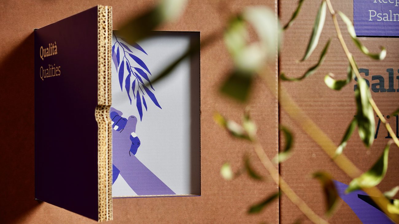 allestimento per musei in cartone