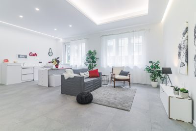 allestimento home staging area living