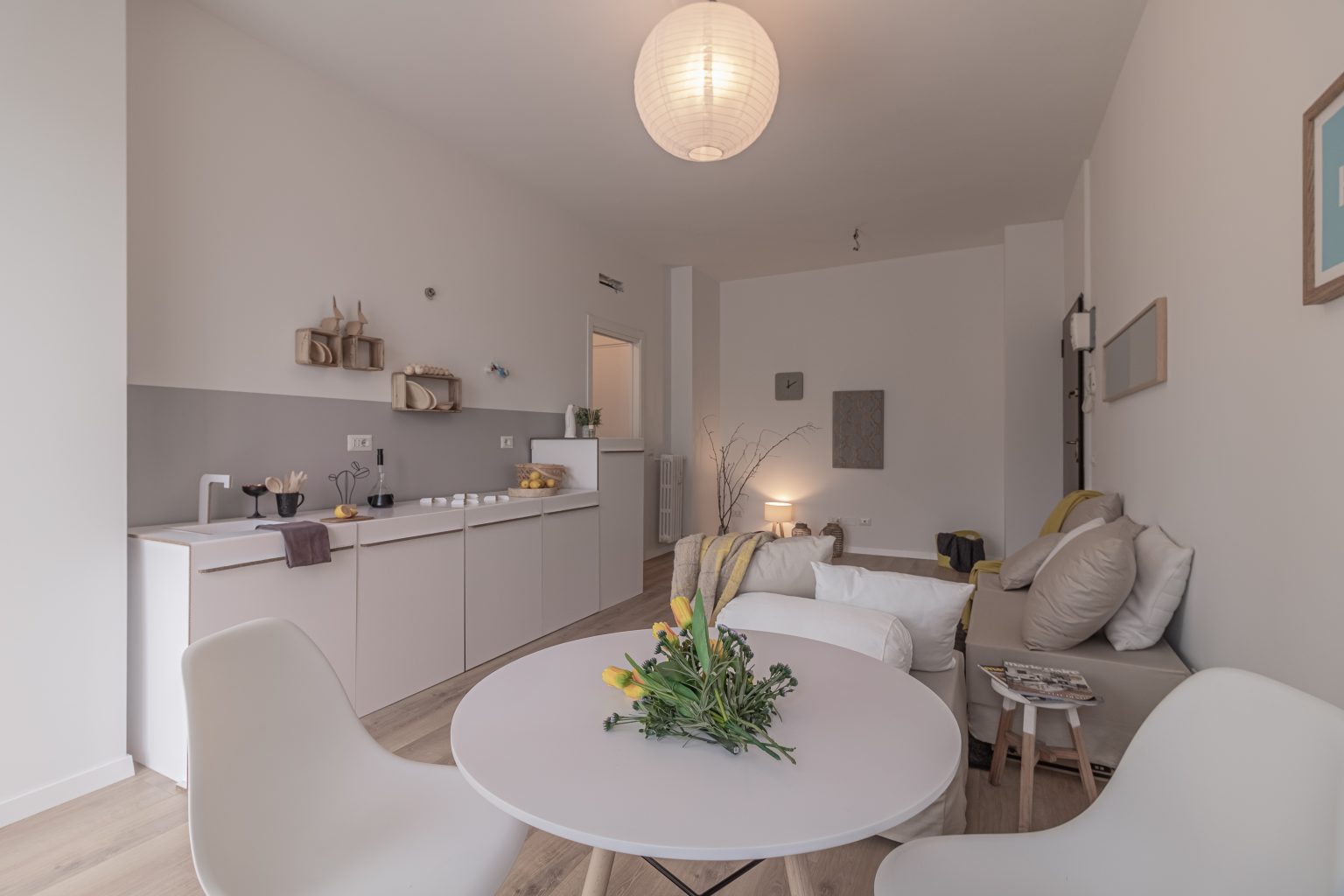 allestimento cucina in cartone