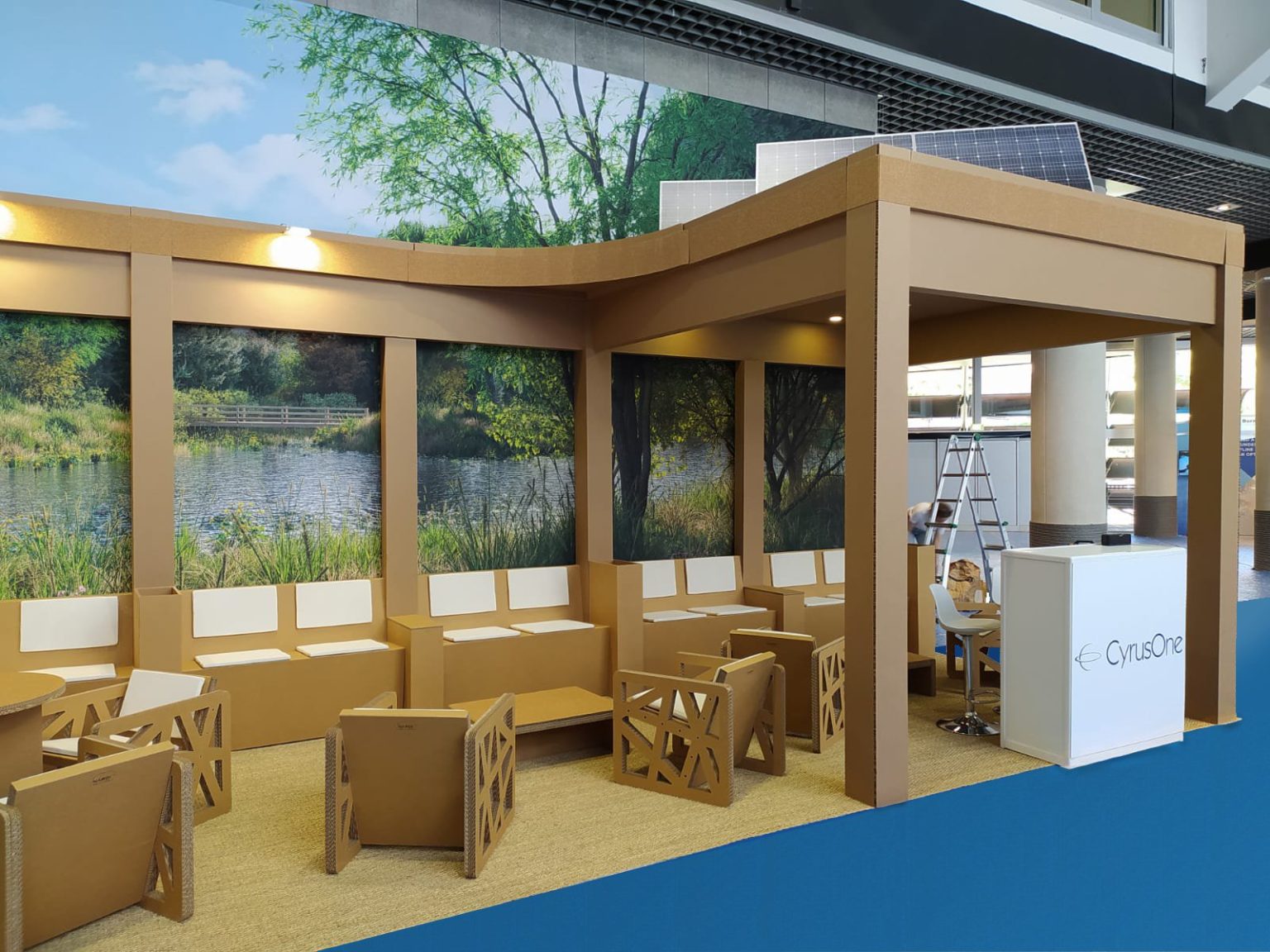 stand ecologico in cartone