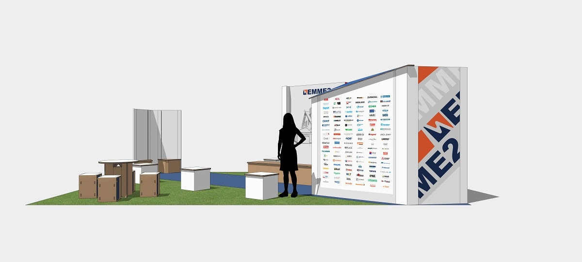 Progettazione 3D evento in cartone