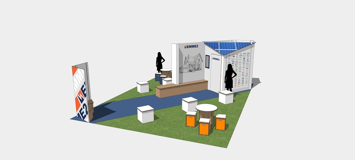 Progettazione 3D stand in cartone