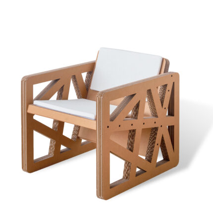 sedia reticolata in cartone