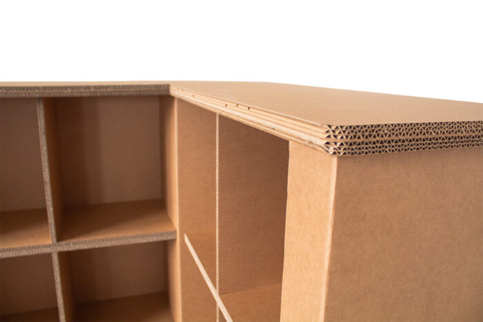 reception di cartone