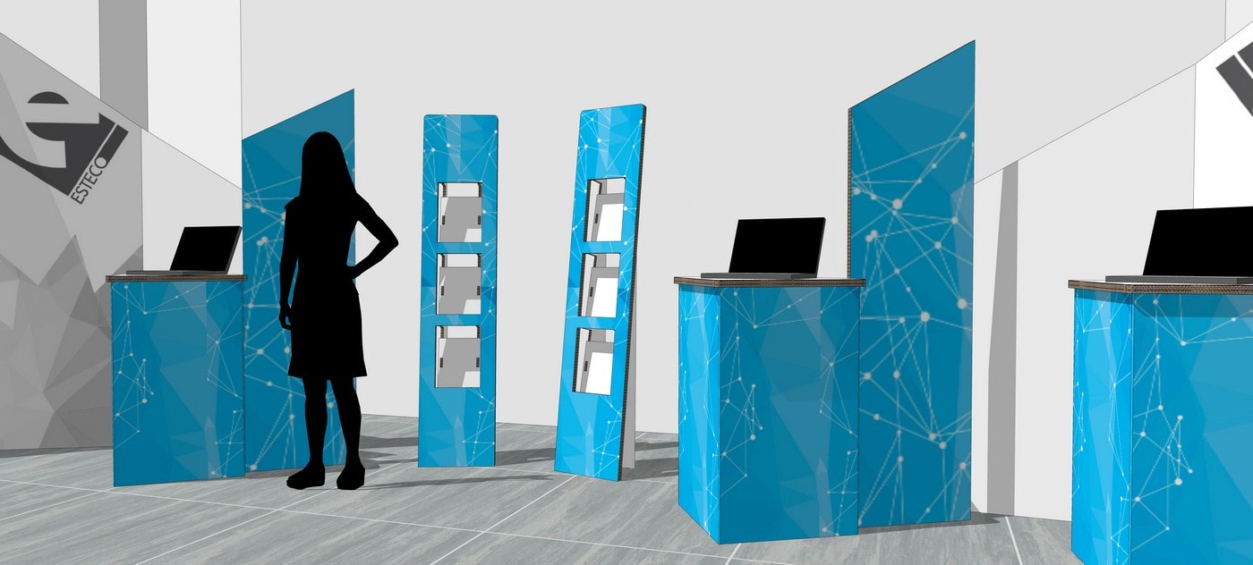 allestimenti temporanei in cartone