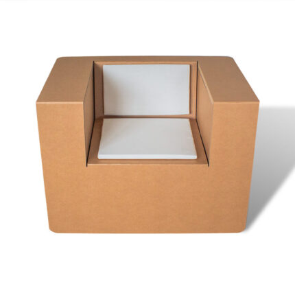 Poltrona in cartone dal design lineare | Golliaz E