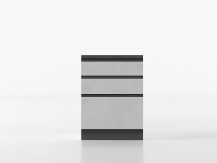 Cucina Pop Up Fronte Gres Top Antracite Base da 90 Cassettoni
