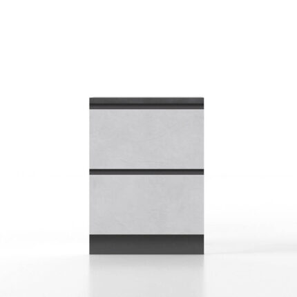 Cucina Pop Up Fronte Gres Top Antracite Base larga 60 con Cassettoni