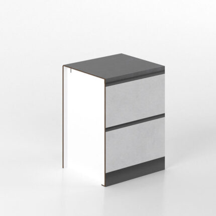 Cucina Pop Up Fronte Gres Top Antracite Base da 60 Cassettoni