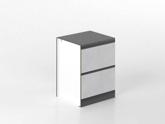 Cucina Pop Up Fronte Gres Top Antracite Base da 60 Cassettoni Cucina Pop Up Fronte Gres Top Antracite Base da 60 Cassettoni