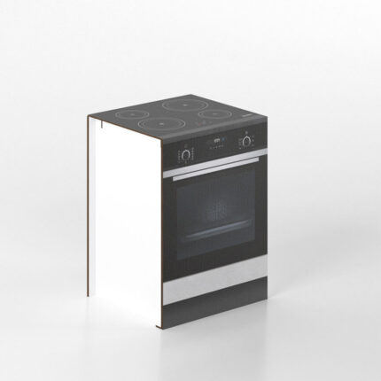 Cucina Pop Up Fronte Gres Top Antracite Base da 60 Forno e Fornello