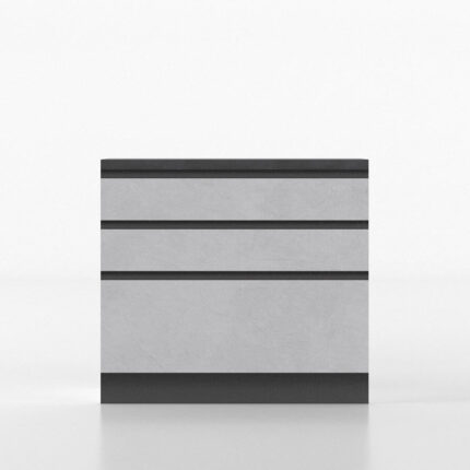 Cucina Pop Up Fronte Gres Top Antracite Base larga 90 cm con Cassetti