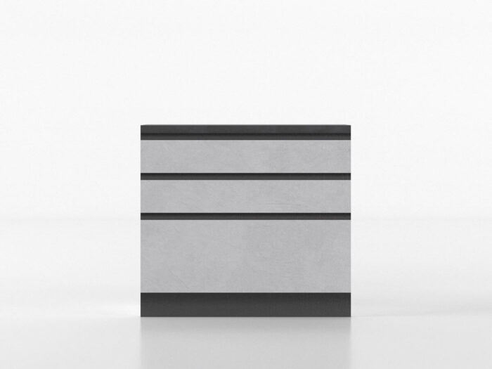 Cucina Pop Up Fronte Gres Top Antracite Base larga 90 cm con Cassetti