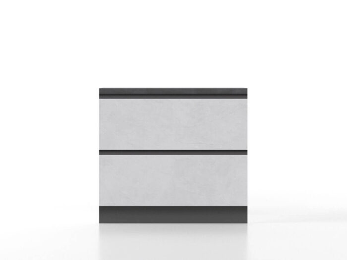 Cucina Pop Up Fronte Gres Top Antracite Base larga 90