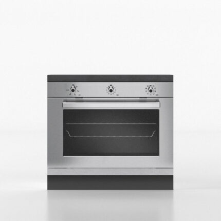 Cucina Pop Up Fronte Gres Top Antracite Base da 90 Forno e Fornello