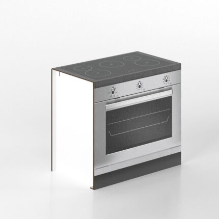 Cucina Pop Up Fronte Gres Top Antracite Base larga 90 Forno e Fornello