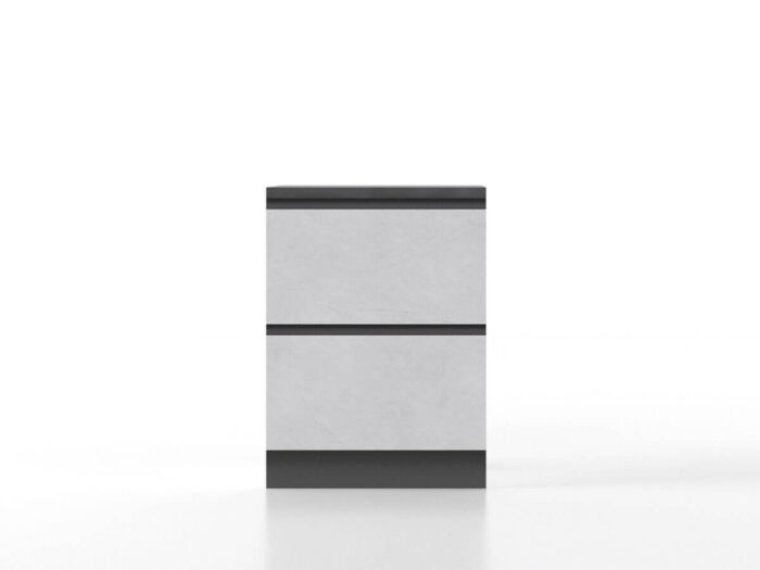 Cucina Pop Up Fronte Gres Top Antracite Base larga 60 con piano Snack