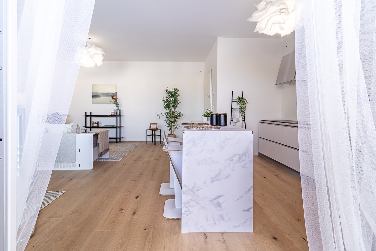 cucina modulare in cartone