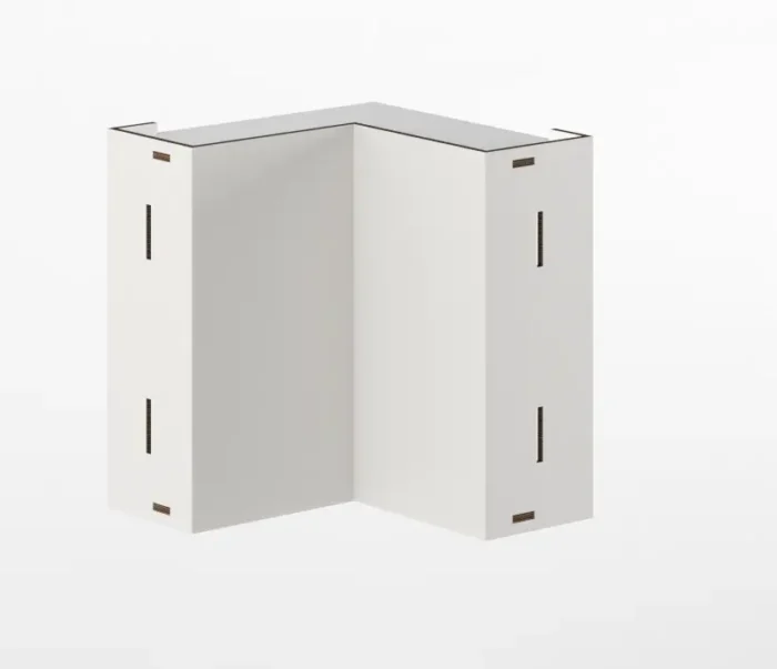 pensile angolare 60 cm grigio/marmo