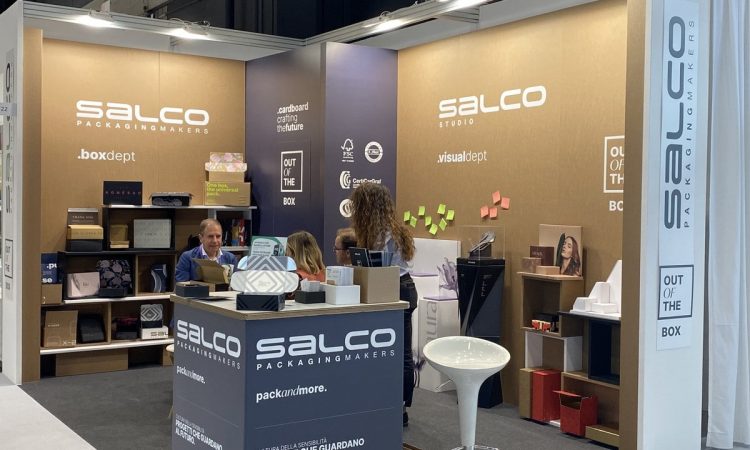 Stand in cartone per fiera Packaging Premiere